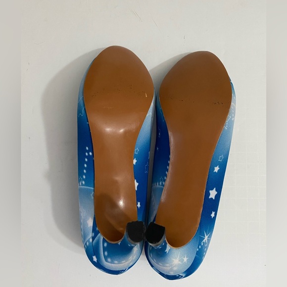 Unique High Heels Canvas Stars print Blue Women’s shoes - Picture 7 of 10